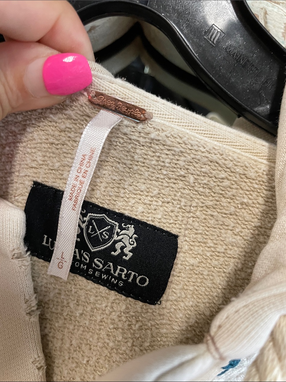 Free People Cream Embroidered Hooded Crop Jacket - Picture 12 of 14
